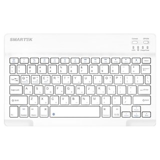 스마텍 충전식 슬림 미니 저소음 C타입 블루투스 무선 텐키리스 키보드, 무접점, White, STBK-4000