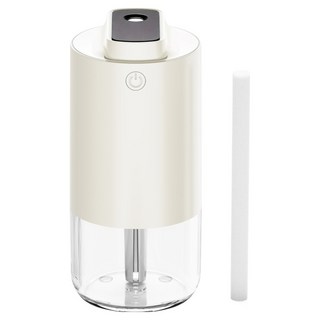 누아트 안개분사 미스트 저소음 휴대용 가정용 탁상용 LED 무선 미니 초음파 가습기, 아이보리