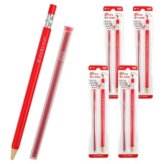 포포팬시 A+ 만점 빨간 채점펜 + 리필심 2p 세트, 5세트, 1색