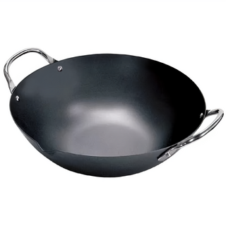 RIVER LIGHT 極 PREMIUM 不易生鏽窒化鐵中華鍋/極鐵鍋/炒鍋 日本製 無塗層, 30cm, 1個