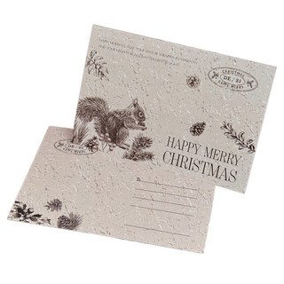 HANZPICK 聖誕燕麥留言明信片, 米色, 20個