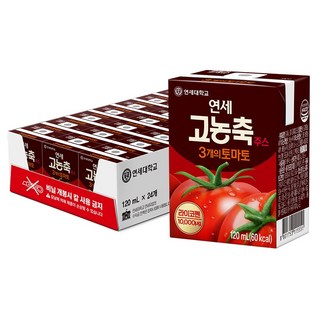 연세유업 고농축주스 3개의 토마토, 24개, 120ml