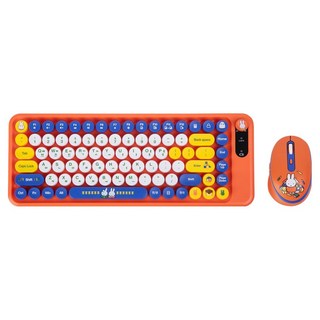 로이체 미피 멀티페어링 블루투스 저소음 무선 키보드 마우스 세트, 혼합색상, MIFFY-TMK-B-MF, 텐키리스