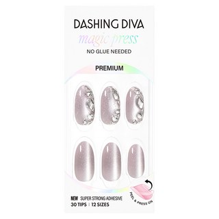 데싱디바 매직프레스 네일팁 아몬드, 1개, 러스트 베일