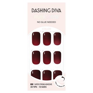 데싱디바 매직프레스 네일팁 레귤러 라운드, 1개, 클래식 버건디