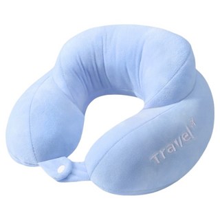 Ecster 舒適U型便攜旅行頸枕, 天藍色