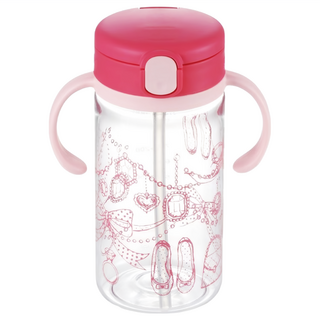 Richell 利其爾 嬰兒吸管式飲水杯, 320ml, 1個, 粉色
