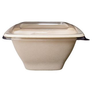 Bloom at home 牛皮紙方碗包裝容器 1.25L, 1個, 20入