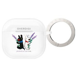 OVERDIGI 麗莎和卡斯柏 磨砂保護殼 附扣環 Hazy AirPods 4, GL 花心悠然, 1個