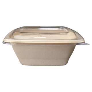 Bloom at home 牛皮方形包裝碗 950ml, 1個, 20入