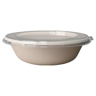 Bloom at home 牛皮紙圓球包裝容器 炸醬麵容器 950ml, 1個, 20入