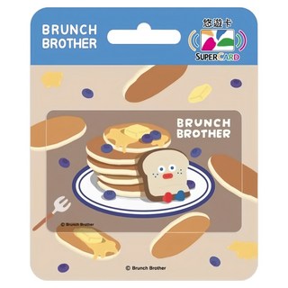 EASYCARD 悠遊卡 Supercard, 早午餐兄弟-吐司鬆餅, 1個