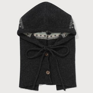 COVERNAT WOMAN 女款幸運草愛心提花安哥拉毛巴拉克拉法帽