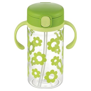 Richell 利其爾 嬰兒吸管式飲水杯, 320ml, 1個, 綠色