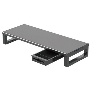 Lestar 加寬加長金屬增高架 附抽屜手機支架 單層款 KM3060B, 黑色