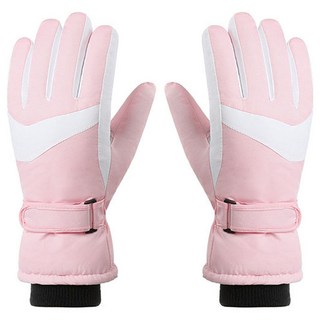 따봉오빠 남녀 커플 야외 스포츠 방한 터치 스키 장갑 JNHA2179, 핑크, 1개