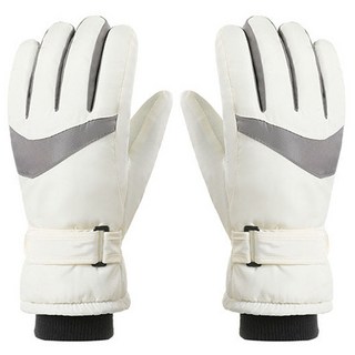따봉오빠 남녀 커플 야외 스포츠 방한 터치 스키 장갑 JNHA2179, 아이보리, 1개