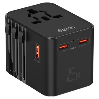 DTAudio 萬國旅行充, 黑色, 1個