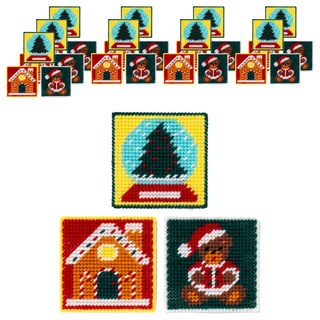 minhwashop 聖誕節網格工藝製作 S2500600, 10個, 混合顏色