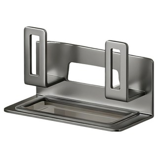 SUNORO 多功能壁掛式鍋蓋砧板架 19 x 8.3 x 8cm, 灰色, 1個