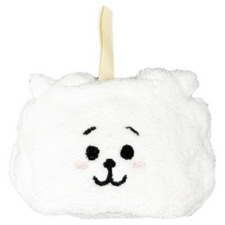 MARUSHIN 丸真 宇宙明星BT21 收納式擦手巾 RJ, 白色, 1個