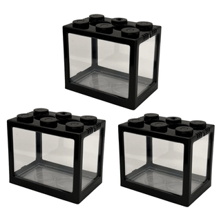 高精寵物 積木魚缸, 黑色, 3個