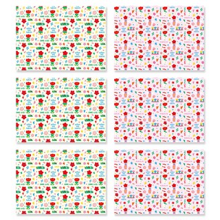 Inp 好運鬱金香禮品包裝紙 50 x 70 cm 2款 x 3張組合, 混合色, 1套