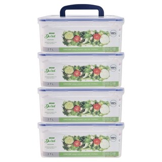 데일드 투명한 김치통, 2.7L, 4개