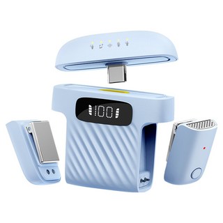 YORI CAR 優里 收音麥克風 1拖2, 藍色, M8