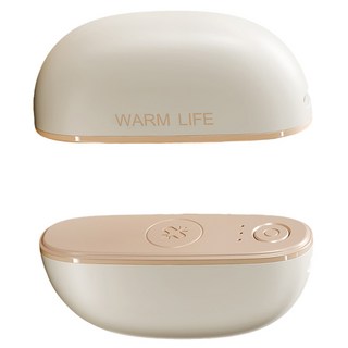 OMG 二合一分體式磁吸電暖手寶, 米白色, K26