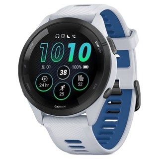 가민 포러너 265 러닝 스마트워치, 화이트스톤, 3.25cm, GPS + 블루투스