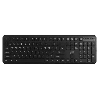 지클릭커 오피스프로 사일런스 L 무소음 인체공학 블루투스 무선 키보드, 블랙, WK70, 제조사축