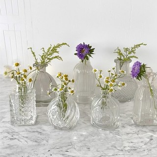 室內裝飾迷你花瓶組, 透明