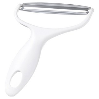 SHIMOYAMA 寬面斜刃省力高麗菜刨絲器/削皮刨片刀 日本製, 白色, 1個