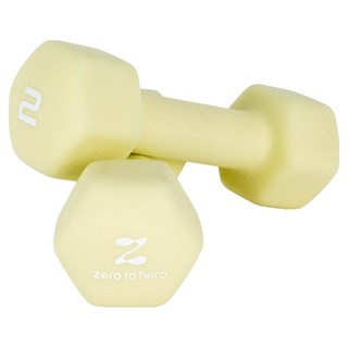 제로투헤라 네오프렌 논슬립 아령 크림 베이지, 2개, 2kg