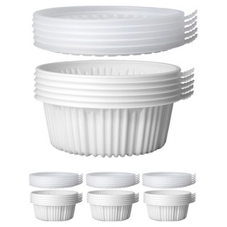 Bloom at home 馬鈴薯排骨湯 參雞湯用碗 白色 210mm 小 + 蓋子組合, 20套