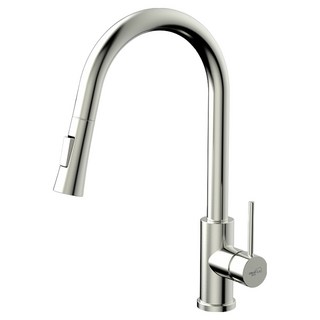 DAELIM BATH 霧面鎳鵝頸單孔廚房水龍頭 DL-YK4A19SN, 1個