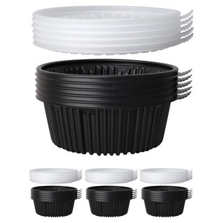Bloom at home 馬鈴薯排骨湯 參雞湯用碗 黑色 210mm 小 + 蓋子組合, 20套