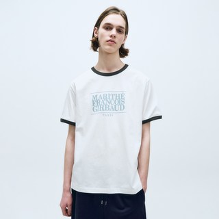 MaritheFrancoisGirbaud 男女通用 CLASSIC LOGO COLOR POINT TEE, 白色