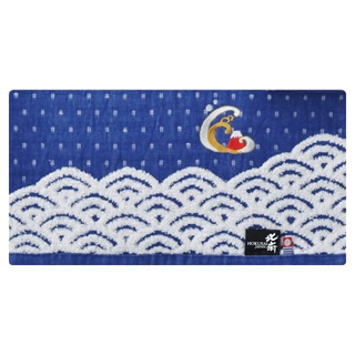 MARUSHIN 丸真 北齋新和風今治 神奈川沖浪 浴巾 純棉, 藍色, 1個