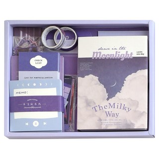 스티코니 스크랩북 다이어리 꾸미기 세트, 퍼플무드, 1세트