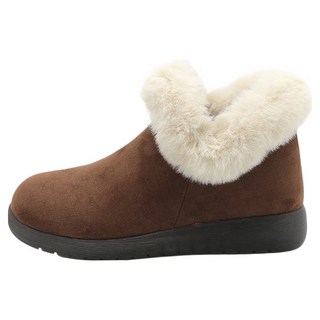 JACK&JILL 女款毛絨飾邊柔軟踝靴毛靴 JD5777
