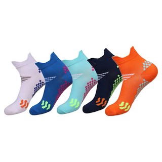 德利生活 為運動而生機能潮流減震襪5雙組, 白色 + 藏青 + 藍色 + 天藍 + 橘色, 1套