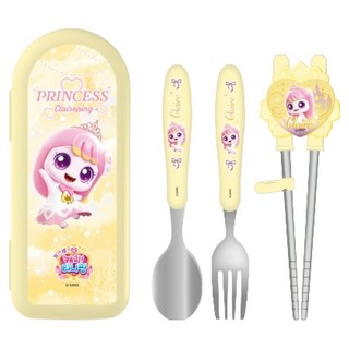 르번 프린세스 캐치티니핑 올인원 교정 젓가락 풀세트, 아름핑, 1세트, 스푼 + 포크 + 젓가락 + 케이스