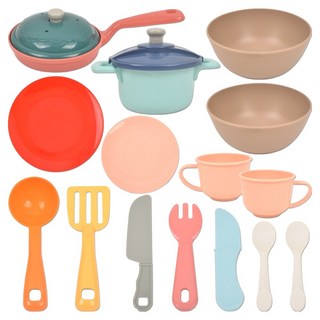 오즈토이 쿠킹타임 소프트 쿠커 소꿉 주방놀이 15p 세트 hg-9033, 혼합색상, 1세트