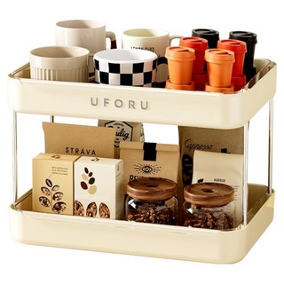 UFORU 收納置物架雙層, 奶油白