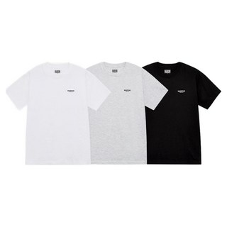 MaritheFrancoisGirbaud 男女通用 SMALL REGULAR LOGO TEE 3件組, Mix(白色, 淺麻灰色, 黑色)