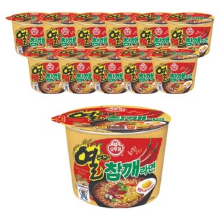 오뚜기 열려라 참깨라면 용기 110g, 12개