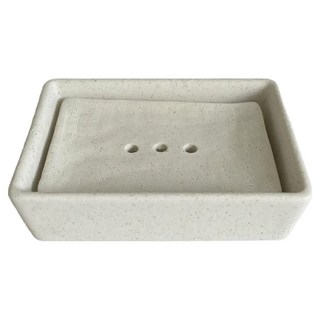 바코젤 고급 도자기 이중 비누케이스, 화이트, 1개