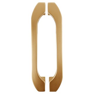 G+居家 重型門鋁合金滑動門把手 弧型, 霧金色, 2個